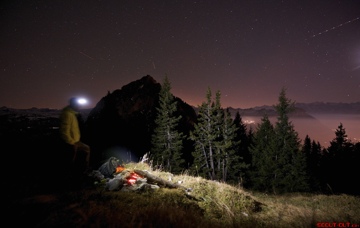 Biwakieren beim Mythen mit Mythen Nordwand Besteigung