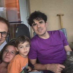 Familienselfie mit Katze zu Hause, Jahresrückblick 2020