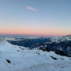 Verschneite Berge im Abendrot, Jahresrückblick 2022