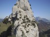 Goggeien Überquerung. Harter Aufstieg. Blutend auf dem letzten Goggeien Schär Nordgipfel