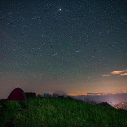 Zelte unter dem Sternenhimmel, Biwak am Chäserrugg