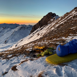 Biwak im Schnee bei Sonnenuntergang, Jahresrückblick 2024