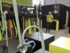 Kletterseile und Sicherungsgeräte am Messestand, OutDoor 2014