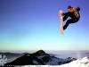 Tail Grab mit Rasta Haaren in der Quarter Pipe Hoch-Ybrig 1996