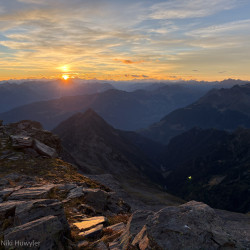 Sonnenaufgang über den Tessiner Alpen, Via Alta Crio
