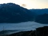 Unterhalb vom Gauschla 2310m staut sich der Nebel im Tal