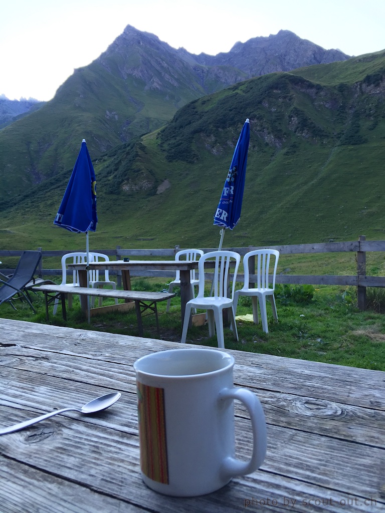Pause kurz vor dem Pizol