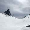 Verschneites Bergtal unter Felszacken, Jahresrückblick 2017