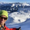 Selfie mit Mütze vor verschneitem Bergpanorama, Jahresrückblick 2018
