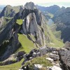 Auf dem Ostlichen Fählentürm. Im Hintergrund der Fählenschafberg und Freiheit