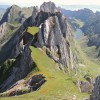 Auf dem Ostlichen Fählentürm. Im Hintergrund der Fählenschafberg und Freiheit