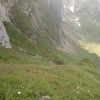 46h, 48km, 5600hm. Monstertour der Extraklasse im Alpstein. Freesolo Klettern/Bergsteigen über alle Gipfel/Grate von West nach Ost. Von Stein (SG) nach Hoher Kasten (AI)
