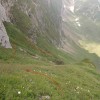 46h, 48km, 5600hm. Monstertour der Extraklasse im Alpstein. Freesolo Klettern/Bergsteigen über alle Gipfel/Grate von West nach Ost. Von Stein (SG) nach Hoher Kasten (AI)