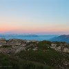 Abendrot über einem Hochplateau, Alpstein