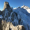 Winterliche Alpine Tour. Altmann via SH-Kamin und Listengrat zum Säntis