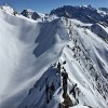 Verschneiter Grat vor den Glarner Alpen, Fluebrig