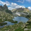 Bergsee zwischen felsigen Gipfeln, Via Alta della Verzasca