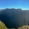 Bergkette im Gegenlicht, Via Alta della Verzasca