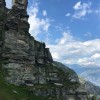 Felsturm vor blauem Himmel, Via Alta della Verzasca